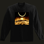 Moonscape Sepia on Blk - Long-sleeve T-Shirt