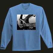 monochrome guitar on light - Long-sleeve T-Shirt