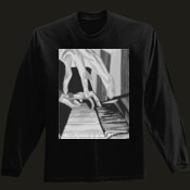 piano player black n white - Long-sleeve T-Shirt