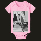 piano player black n white - 100% Cotton One Piece