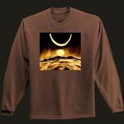 moonscape in orange mustard - Long-sleeve T-Shirt