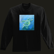 Swimming Turtle on blk - Long-sleeve T-Shirt